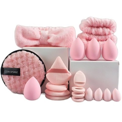 Skincare Wash Spa Headband and Wristband Set Makeup Sponges Set Soft Triangle...