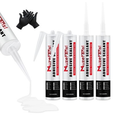 MuzeFansi RV Roof Lap Sealant Self Leveling,4 Pack Silicone white 