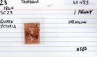Tasmania 1864 Postage Stamp Queen Victoria 1 Penny Vermilion used Sc 23 SA-483 — photo 10