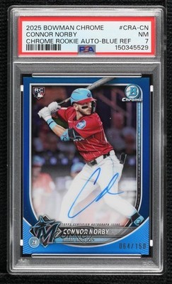 2025 Bowman Chrome Rookie Blue Refractor /150 Connor Norby #CRA-CN Auto RC 1n2n