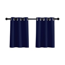 Blackout Curtains Small Short Half Window Curtain Drapes Panels Kitchen Eyelet