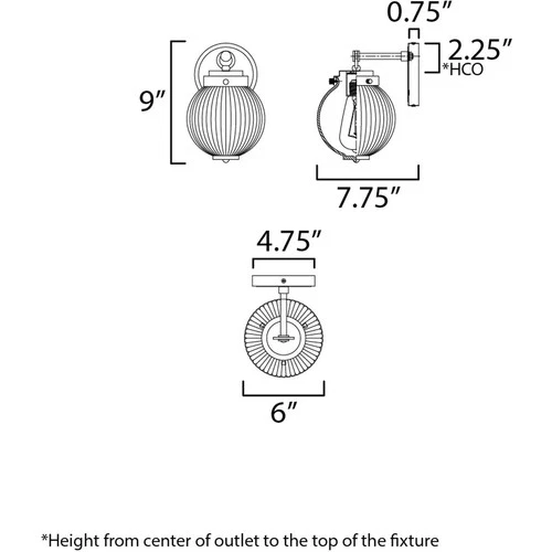 Maxim Lighting 15191CROI Kasbah Wall Sconce Wall Light - Picture 4 of 4