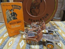 Hopalong Cassidy Roller Skates With Spurs  NIB 1950's