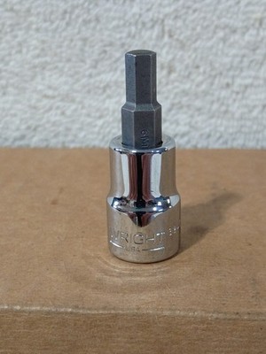 Wright Tool 32-06MM 6mm 3/8'' Drive Hex Type Metric Socket With 6mm Allen