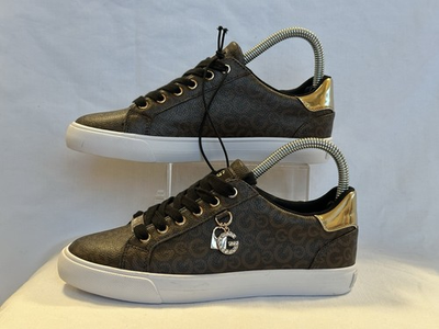 #ad #ad GBG Los Angeles GGODDLY2 R Logo Lace Up Brown Gold Low Top Sneakers $45.00