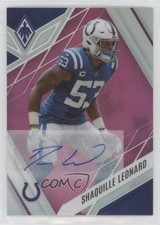 2022 Panini Phoenix Pink Auto 17/20 Shaquille Leonard #31 Auto r7o