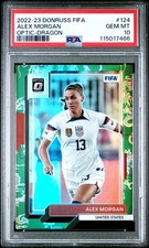 2022 PANINI DONRUSS FIFA OPTIC-DRAGON #124 ALEX MORGAN 3/8 PSA 10