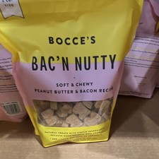 Bocce's Bac'N Nutty Soft Chews Peanut Butter  Bacon Dog Treats Exp 06/11/2027