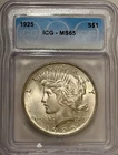 1925 P Peace Silver Dollar ICG MS65