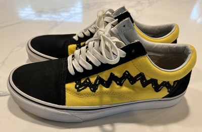 Peanuts x Vans Old Skool Charlie Brown Yellow & Black Good Grief! - Men s Size 8