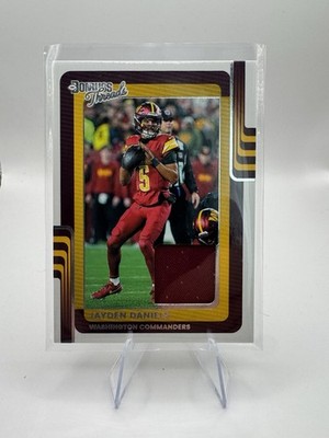 Jayden Daniels 2025 Donruss Threads Washington Commanders Patch Relic DTH-JDS