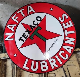 Texeco Nafta Lubricates Porcelain Enamel 30 inch Single Side Sign Board