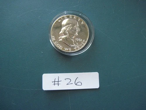 1961  Proof / Uncirculated  US Ben Franklin Half Dollar -  Lot #26