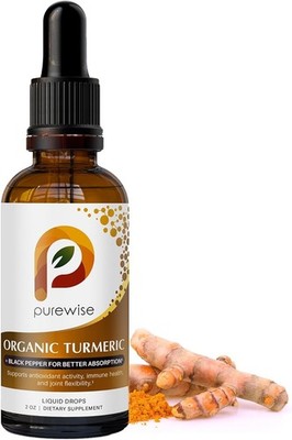 PureWise Organic Turmeric Curcumin w/ Black Pepper - Joint & Immune Support