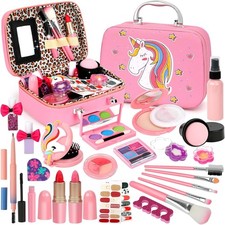 Kids Makeup Kit for Girl, Washable Make Up Set Girl Toys, Real Girls Makeup Kit,