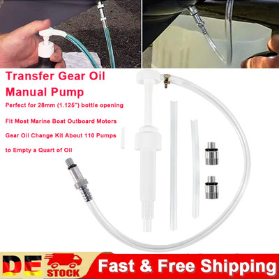 Boat Marine Outboard Lower Unit Gear Oil Change Lube Pump with 8mm 10mm Adapter