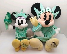 Disney Store New York Lot of 2 Minnie Mouse Statue of Liberty Plush Stuffed Toys