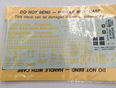 The Herald King B-1430 Stockton Terminal & Eastern Railroad Decal