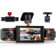 4K Dual Dash Cam Front  Rear with Night Vision, GPS, 128GB Storage Capacity