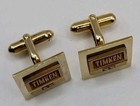 Vintage 1/20 12K Gold Filled Cufflink Set Timken 20yr Service Award Anson — photo 1
