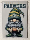 Garden Flag 12x18 Green Bay Packers NFL Double Sided Handmade Gnome