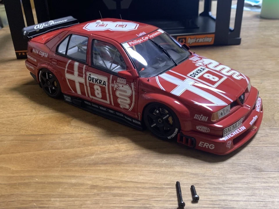 Excellent hpi-racing 1/18 Alfa Romeo 155V6 TI #8 1993 DTM Diecast Car Rare - Image 2 of 4