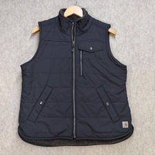 Carhartt Womens Utility Sherpa-Lined Reversible Vest M Blue/Gray Gorpcore Rugged