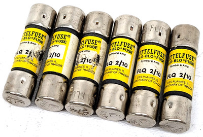 Lot of 6 - FLQ-2/10 Littelfuse .2 Amp Fuse - Next Day Option