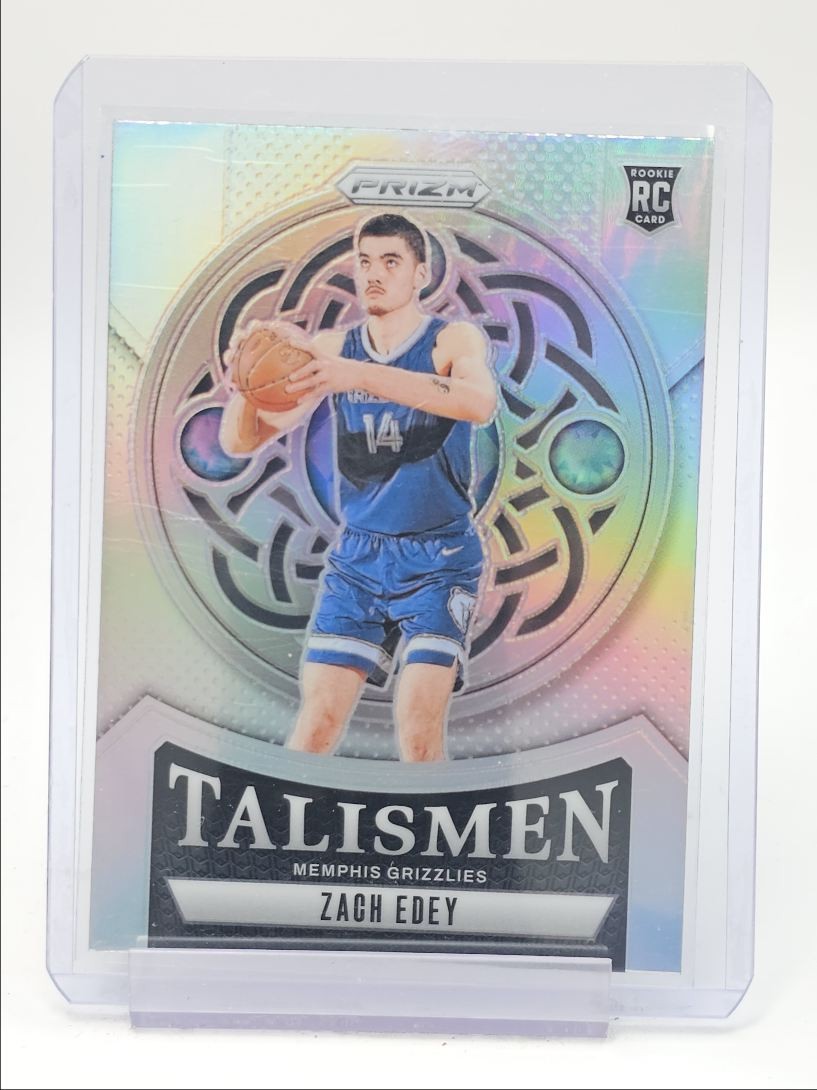 ZACH EDEY 2024-25 PANINI PRIZM ROOKIE TALISMEN SILVER GRIZZLIES RC Q1605