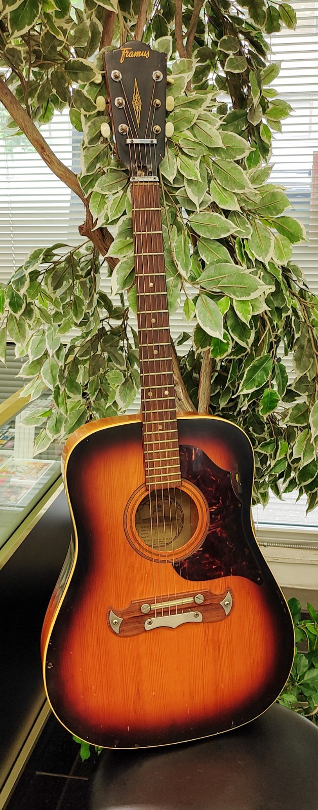 Framus Texan 5 / 196 Acoustic Guitar - Sunburst West Germany - Vintage 1969 Model