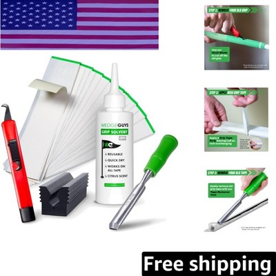 Versatile Golf Grip Kit with Rubber Clamp - Effortless Regripping Solution