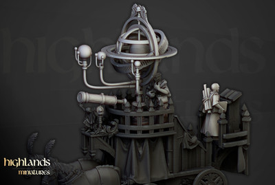 Highland Miniatures Sunland Cosmological Engine on Chariot Unit