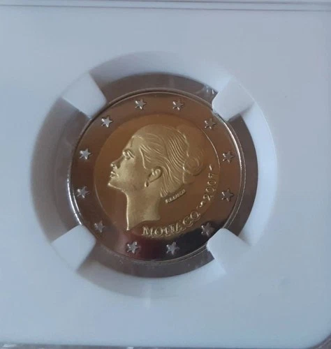 Stupenda  2 Euro Monaco 2007 Grace Kelly Fdc In Capsula COPIA