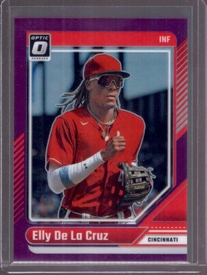 ELLY De La CRUZ 2024 Donruss Optic #18 Purple Holo Prizm Rookie RC #20/49