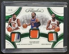JALEN BRUNSON KAT TOWNS BRIDGES 2024-25 FLAWLESS TRIPLE GU PATCH EMERALD 2/5