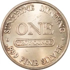 2000 SUNSHINE MINING 1 OZ .999 FINE SILVER MILLENNIUM EAGLE ROUND, UNCIRCULATED!