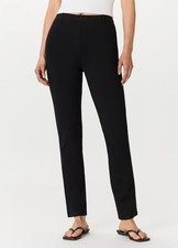 NWT Quince Ultra-Stretch Ponte Straight Leg Pants Women M Black Pull On