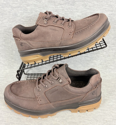 ECCO Rugged Track Sneaker Mens 6.5 Brown Coffee Leather WP Hiking Outdoors EU