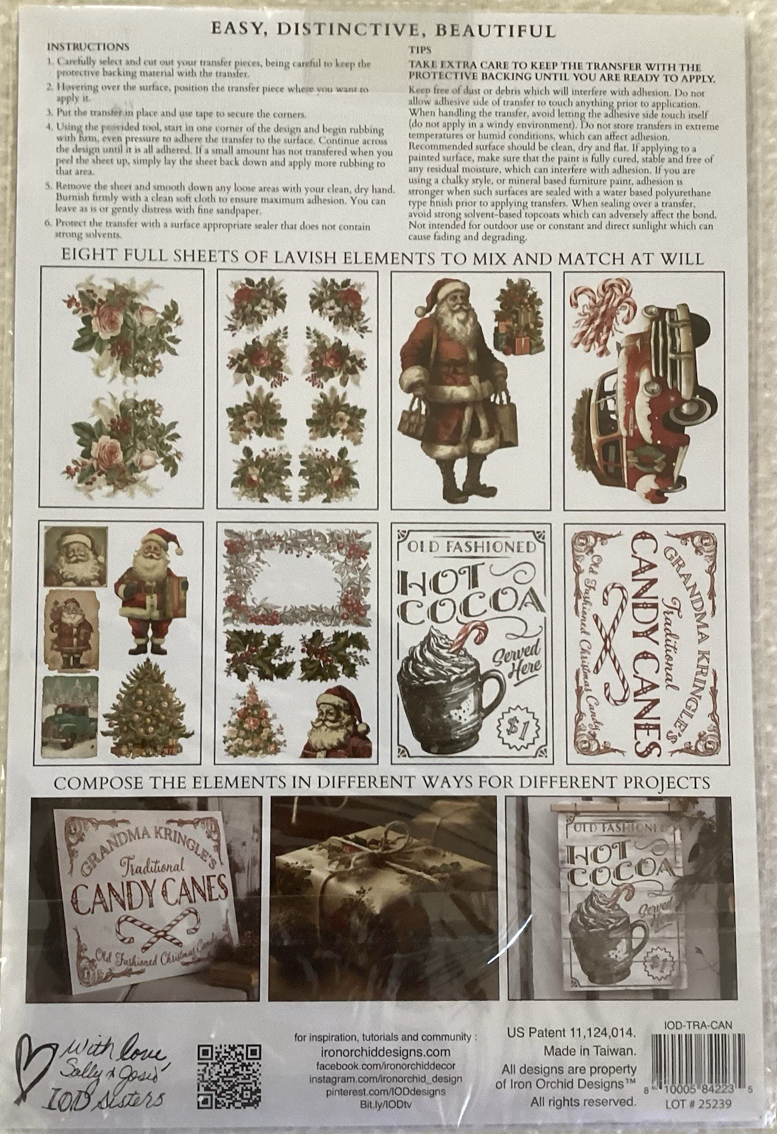 Iron Orchid Designs Candy Cane Cottage Transfer