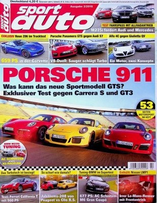 1) Sport Auto 02/2015 - Chevrolet Corvette Z06 mit - BMW M6 Gran Coupe ACS6 Spo