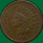 1866 Indian Head Cent Very Fine VF Coin #39294