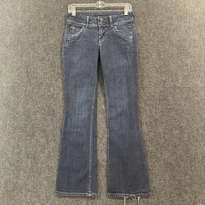 Hudson Jeans Women's 26 Blue Bootcut Stretch Flap Pockets Made in USA