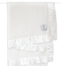 NWT Little Giraffe Muse Faux Cashmere Cream Satin Baby Blanket Unisex Boy Girl