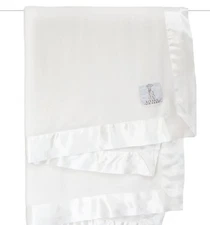 NWT Little Giraffe Muse Faux Cashmere Cream Satin Baby Blanket Unisex Boy Girl