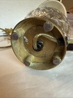 Vintage Waterford Crystal Accent Table Lamp Brass Base Braided Shade 12” tall — photo 5
