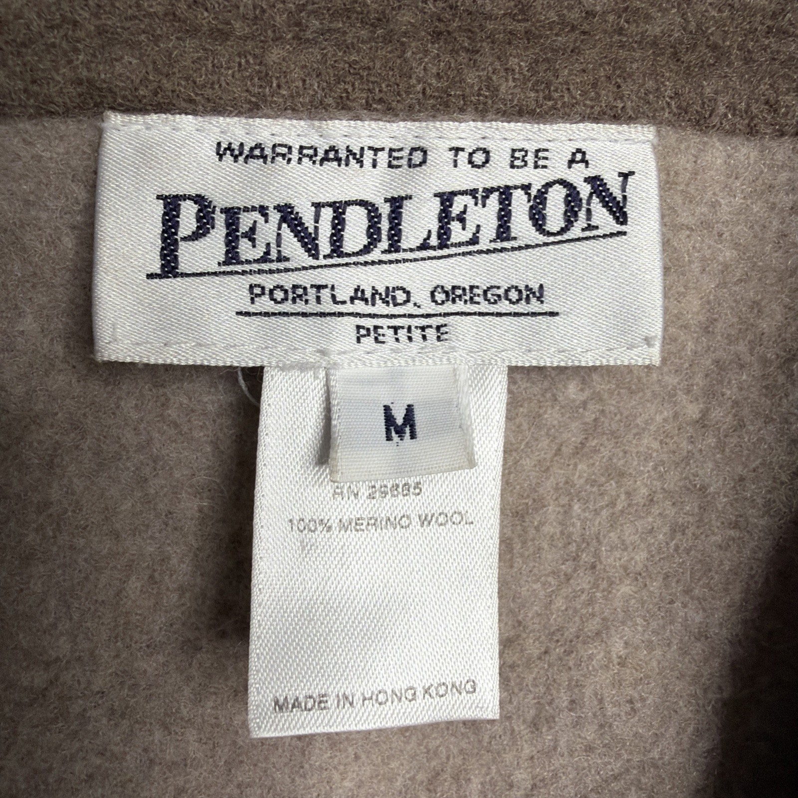 Pendleton Jacket Womens Petite Medium Brown 100% … - image 4