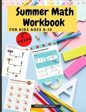 Summer Math Workbook for kids Ages 8-10: Brain Challenging Math Activity Workboo