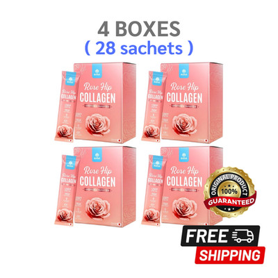 4x Mana Rose Hip Collagen Reduce Dark Circles Bright Aura Skin Anit-Oxidant