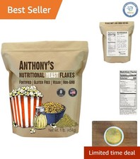 1 lb Gluten-Free Nutritional Yeast Flakes - Fortified with Essential B Vitamins