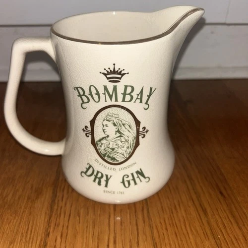 Bombay Dry Gin 1761 Vintage Barware Pitcher Staffordshire London England